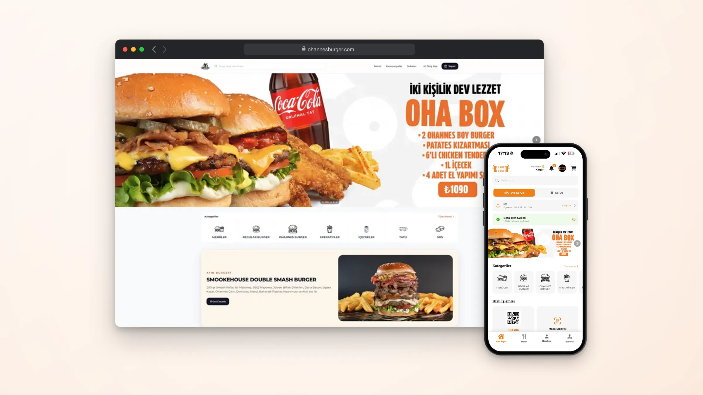 Ohannes Burger: masaüstü ve mobil ekran görüntüleri