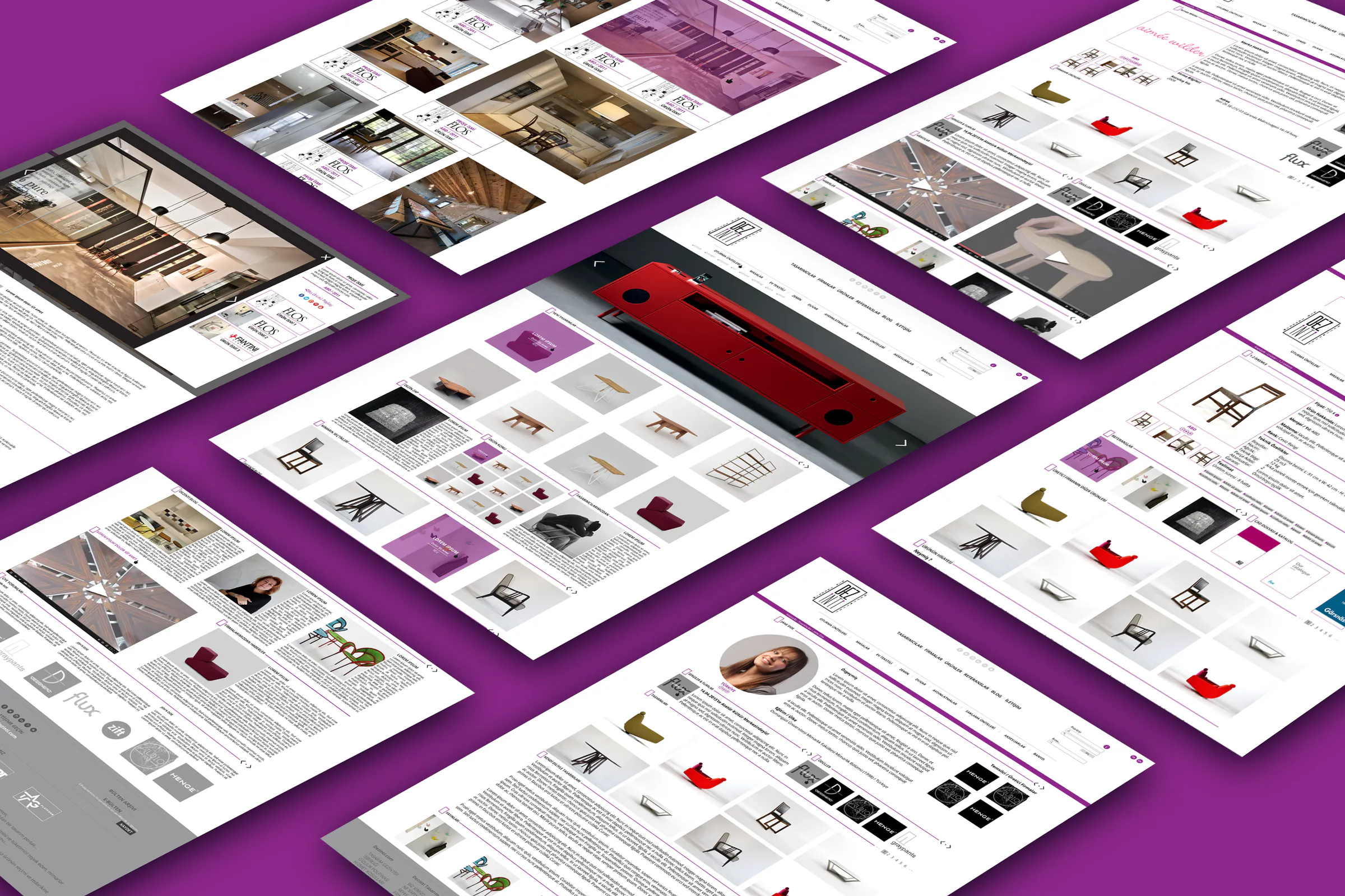 Dezinti web sitesi ekran tasarımları