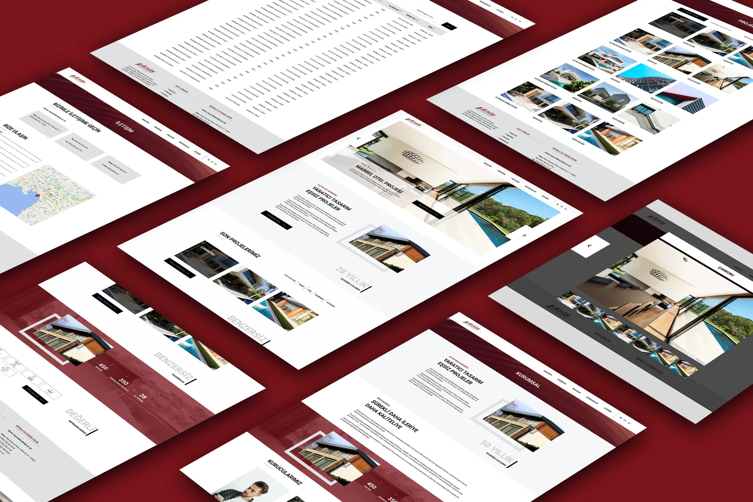 Ultavlar web sitesi ekran tasarımları